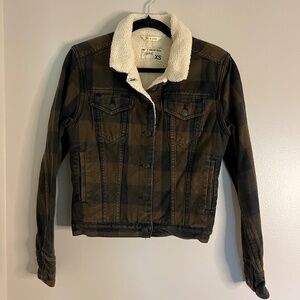 Rag & Bone Army Plaid Fleece-Lined Jacket Size XS